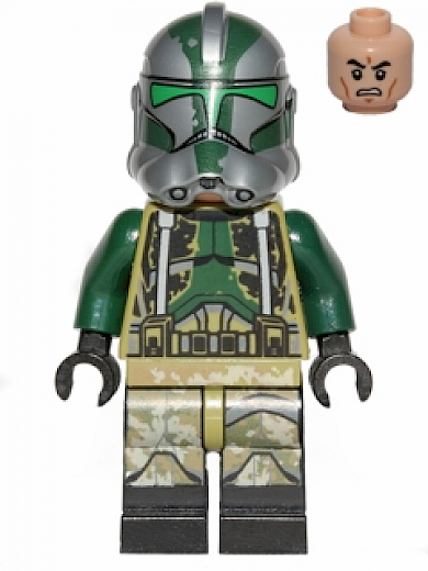 Clone Trooper Commander Gree — Clone Trooper Commander Gree, 41st Elite Corps (Phase 2) - Kashyyyk Camouflage, Scowl