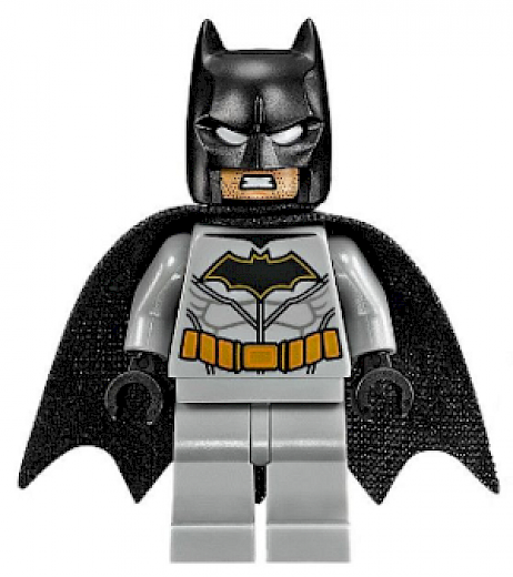 Batman — Batman, Medium Nougat Face, Light Bluish Gray Suit
