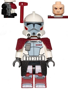 Clone ARC Trooper Hammer, Rancor Battalion (Phase 2) - Dark Red Cloth Pauldron, Black Cloth Kama, Large Eyes