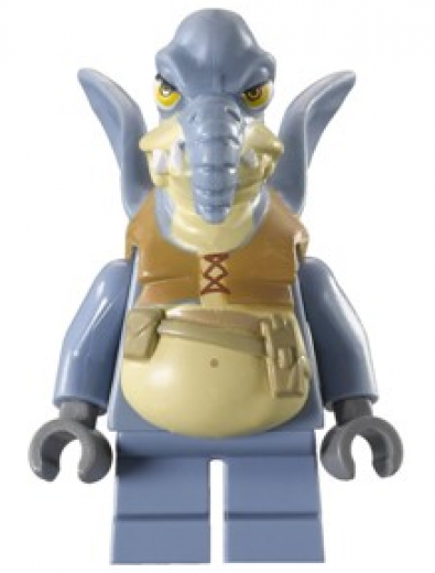 Watto — Watto - Sand Blue, Printed Head, Dark Bluish Gray Hands
