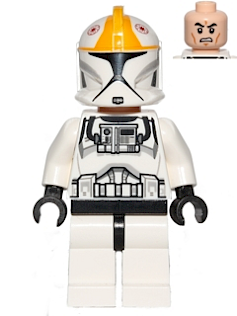 Clone Trooper Pilot (Phase 1) - Bright Light Orange Markings, Scowl