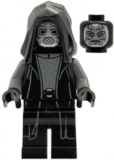 Death Eater - Black Hood, Dark Bluish Gray Arms, Large Open Mouth / Squinting Eyes