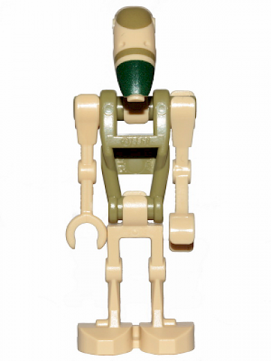 Battle Droid — Battle Droid - Tan, Olive Green Torso, Printed Head (Kashyyyk / AAT Driver Battle Droid)
