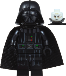 Darth Vader - Printed Arms, Spongy Cape, White Head with Frown