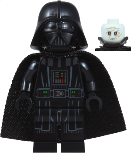 Darth Vader — Darth Vader - Printed Arms, Spongy Cape, White Head with Frown