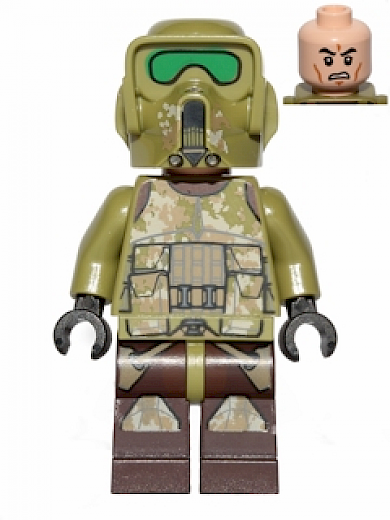 Clone Scout Trooper — Clone Scout Trooper, 41st Elite Corps (Phase 2) - Kashyyyk Camouflage, Scowl