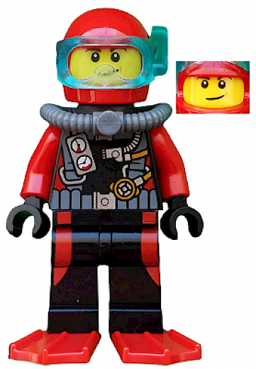 Scuba Diver — Scuba Diver, Male, Red Flippers