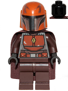 Mandalorian Tribe Warrior (Pen Varad) - Male, Dark Brown Cape, Dark Orange Helmet
