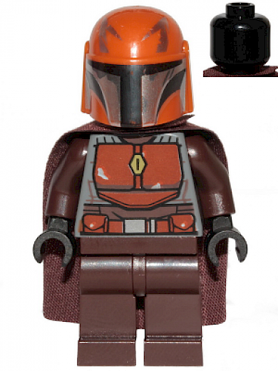 Mandalorian Tribe Warrior — Mandalorian Tribe Warrior (Pen Varad) - Male, Dark Brown Cape, Dark Orange Helmet