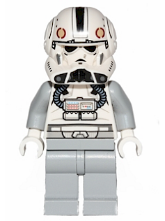 Clone Trooper V-wing Pilot (Phase 2) - Light Bluish Gray Arms and Legs, White Head