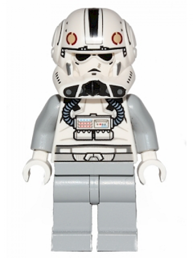 Clone Trooper V-wing Pilot — Clone Trooper V-wing Pilot (Phase 2) - Light Bluish Gray Arms and Legs, White Head