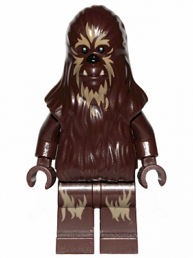 Wookiee Warrior — Wookiee Warrior - Dark Brown with Dark Tan Fur, Printed Legs