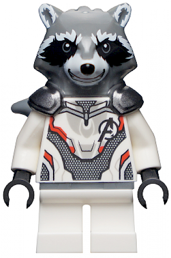 Rocket Raccoon — Rocket Raccoon - White Jumpsuit, Dark Bluish Gray Head