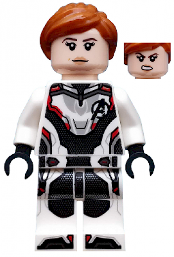 Black Widow — Black Widow - White Jumpsuit, Dark Orange Ponytail